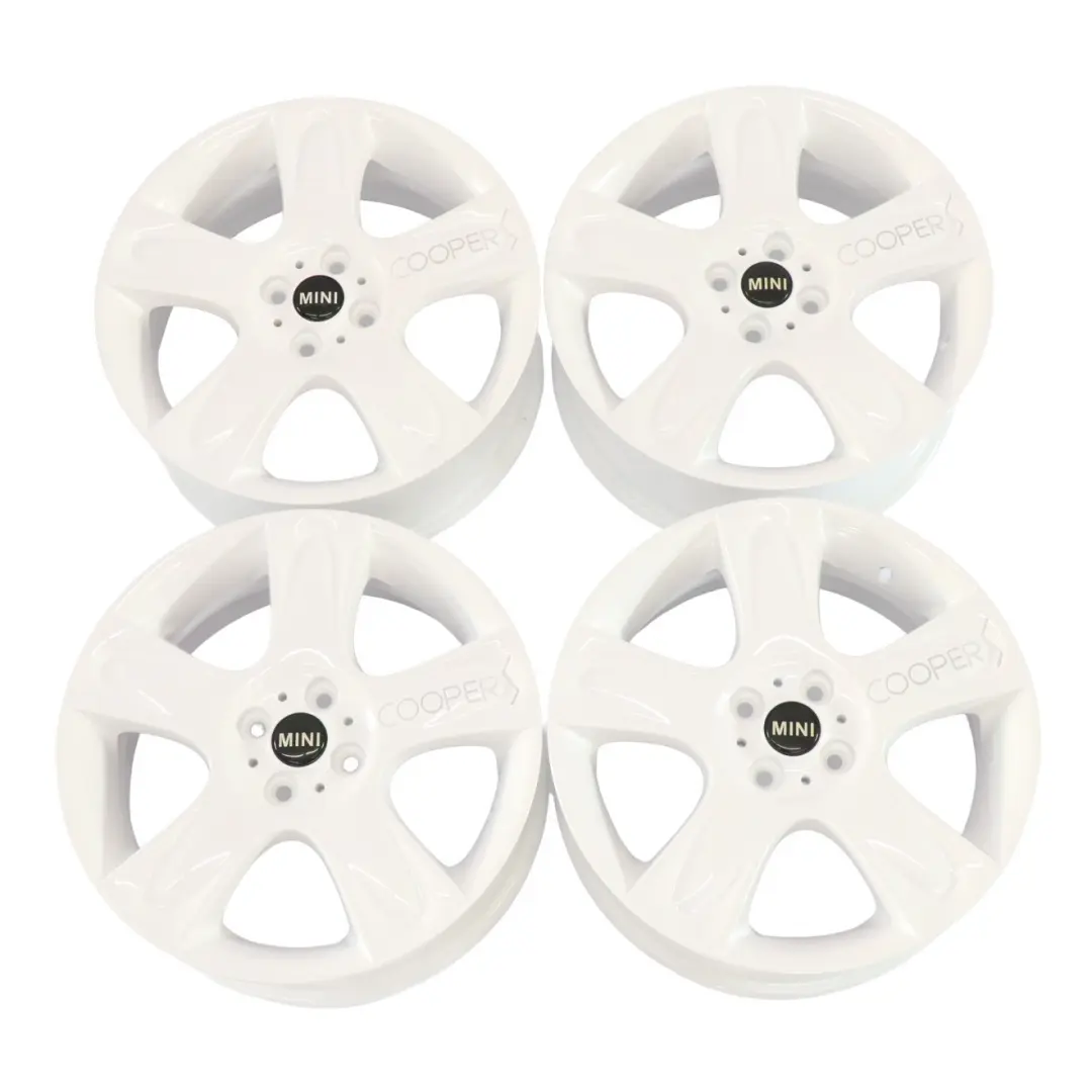 Juego llantas aleación Mini Cooper S R50 R52 R53 4x Blanco 17" 7J ET:47  - SKU 6764099 - Número de pieza 6764099