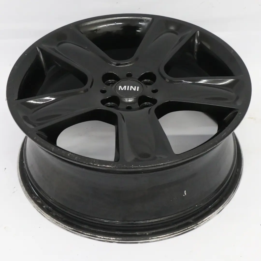 Mini Cooper One R55 R56 R57 Wheel Alloy Rim 17" 7J ET:48 Black Star Bullet 111 - SKU 6784124-1 - Part number 6784124