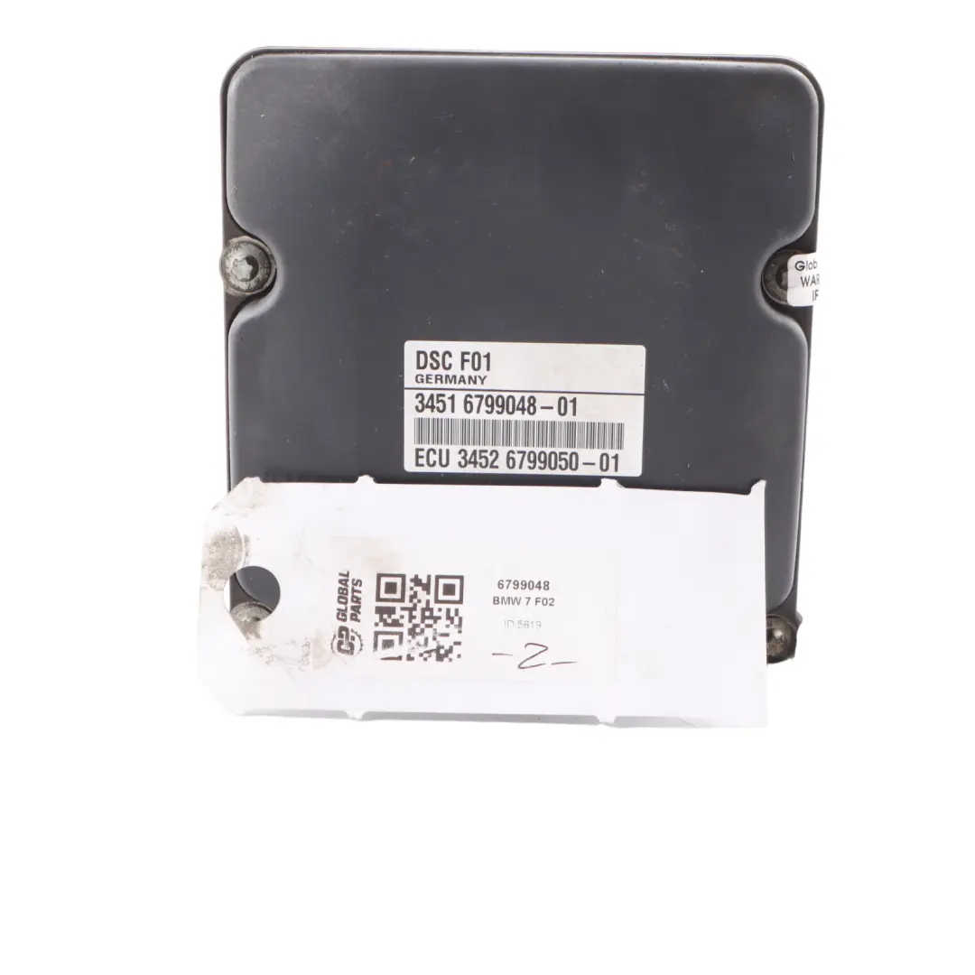 Pump ABS BMW F01 F02 F07 DSC Hydraulic Unit Braking Module ECU 6799050 to with Part number 6799048 Pump ABS BMW F01 F02 F07 DSC Hydraulic Unit Braking Module ECU 6799050 - SKU 6799048 - Part number 6799048