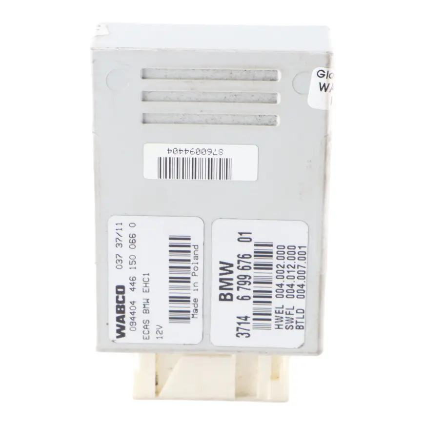 Control Unit BMW F01 F02 F07 Air Suspension Control Module ECU to with Part number 6799676 Control Unit BMW F01 F02 F07 Air Suspension Control Module ECU - SKU 6799676 - Part number 6799676