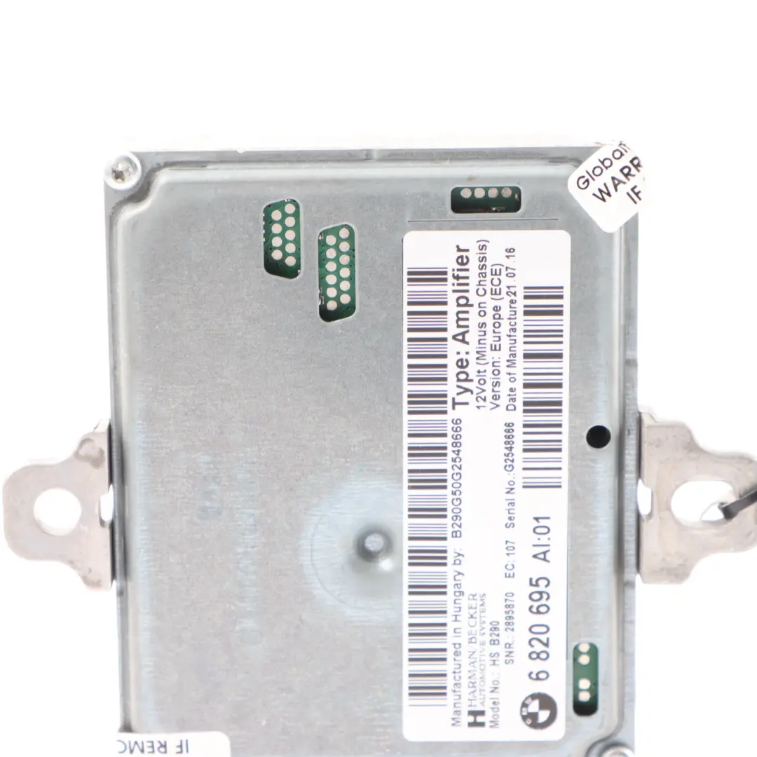Modulo Amplificatore Audio Harman/Becker per BMW F83 con numero di parte 6820695 BMW F83 Modulo Amplificatore Audio Harman/Becker - SKU 6820695 - Numero di parte 6820695