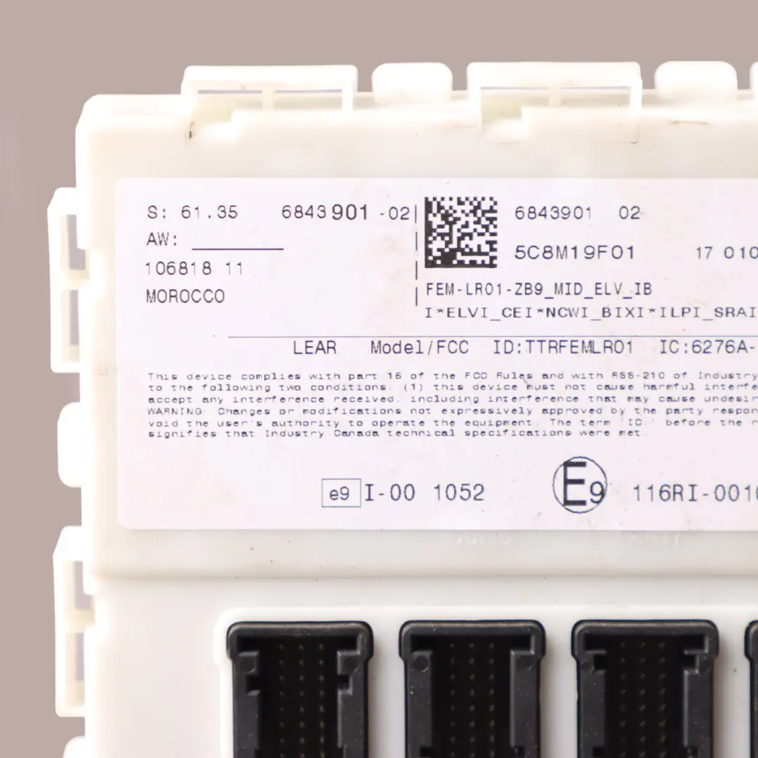 Module BCM Body Control Unit Module ECU to BMW F20 with Part number 6843901 BMW F20 Module BCM Body Control Unit Module ECU - SKU 6843901 - Part number 6843901