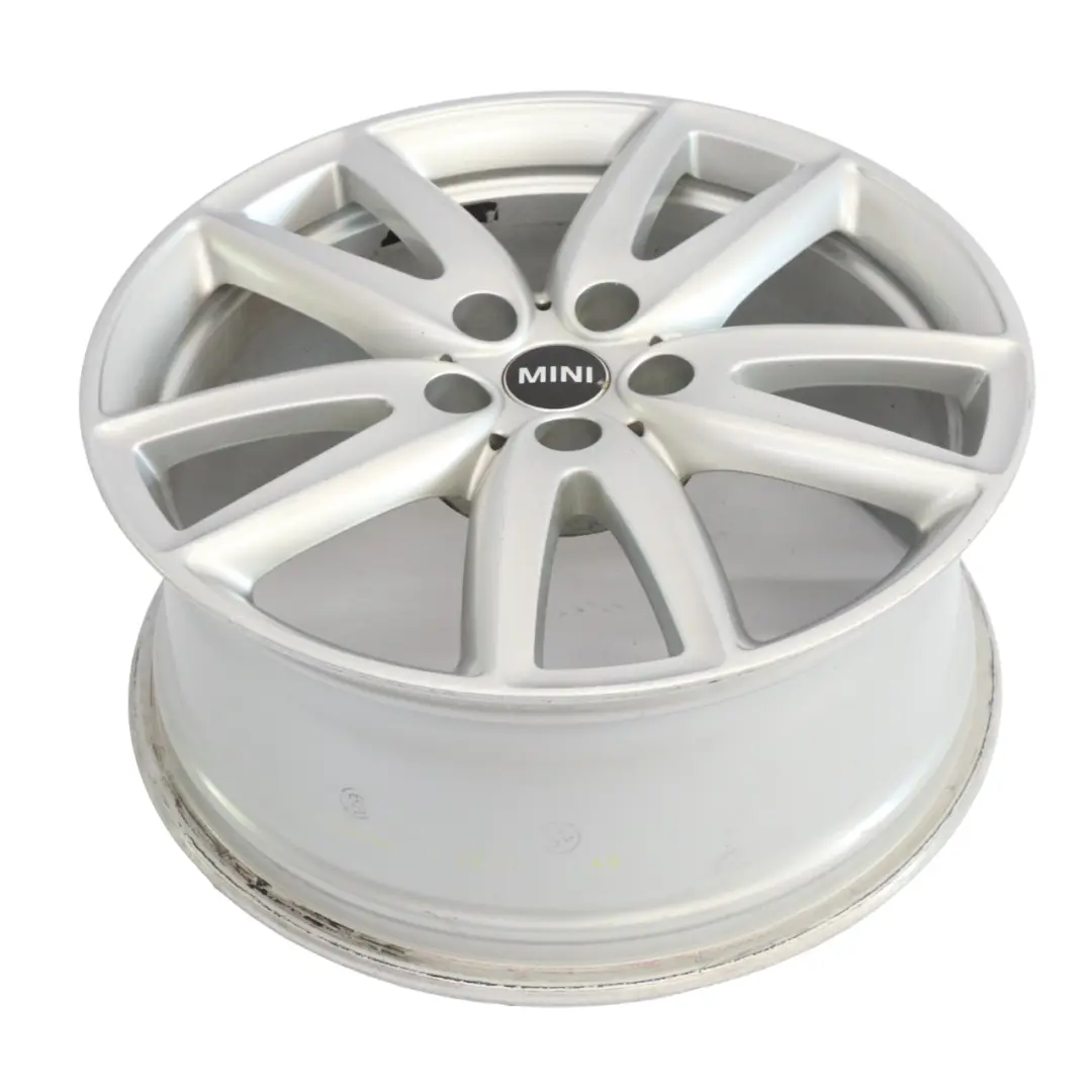 Jante argentée en alliage 18" 8J ET:57 JCW Spoke Grip pour Mini F54 à propos du numéro de pièce 6856049 Mini F54 Jante argentée en alliage 18" 8J ET:57 JCW Spoke Grip - SKU 6856049-1 - Numéro de pièce 6856049
