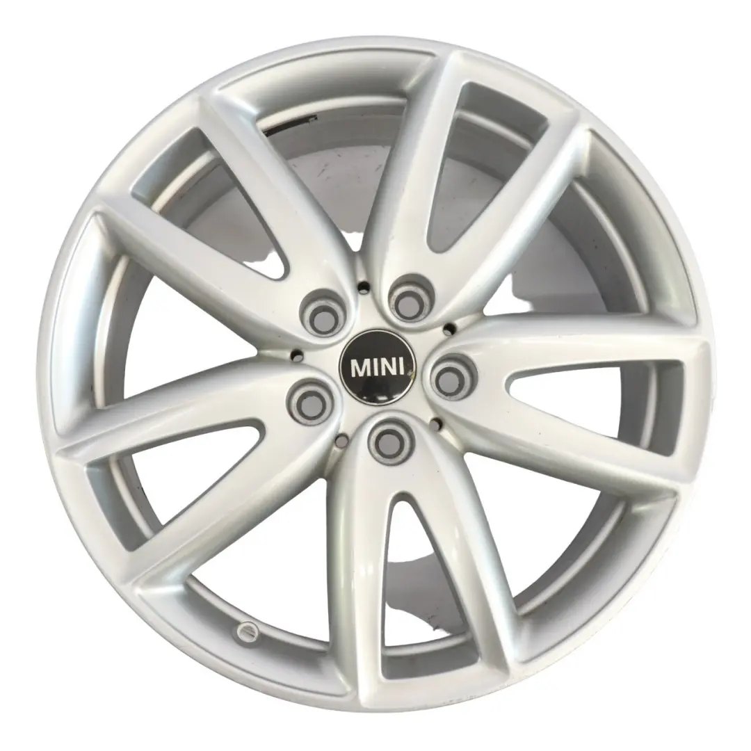 Silber Felge 18" 8J ET:57 JCW Grip Speiche für Mini F54 mit Teilenummer 6856049 Mini F54 Silber Felge 18" 8J ET:57 JCW Grip Speiche - SKU 6856049-1 - Teilenummer 6856049