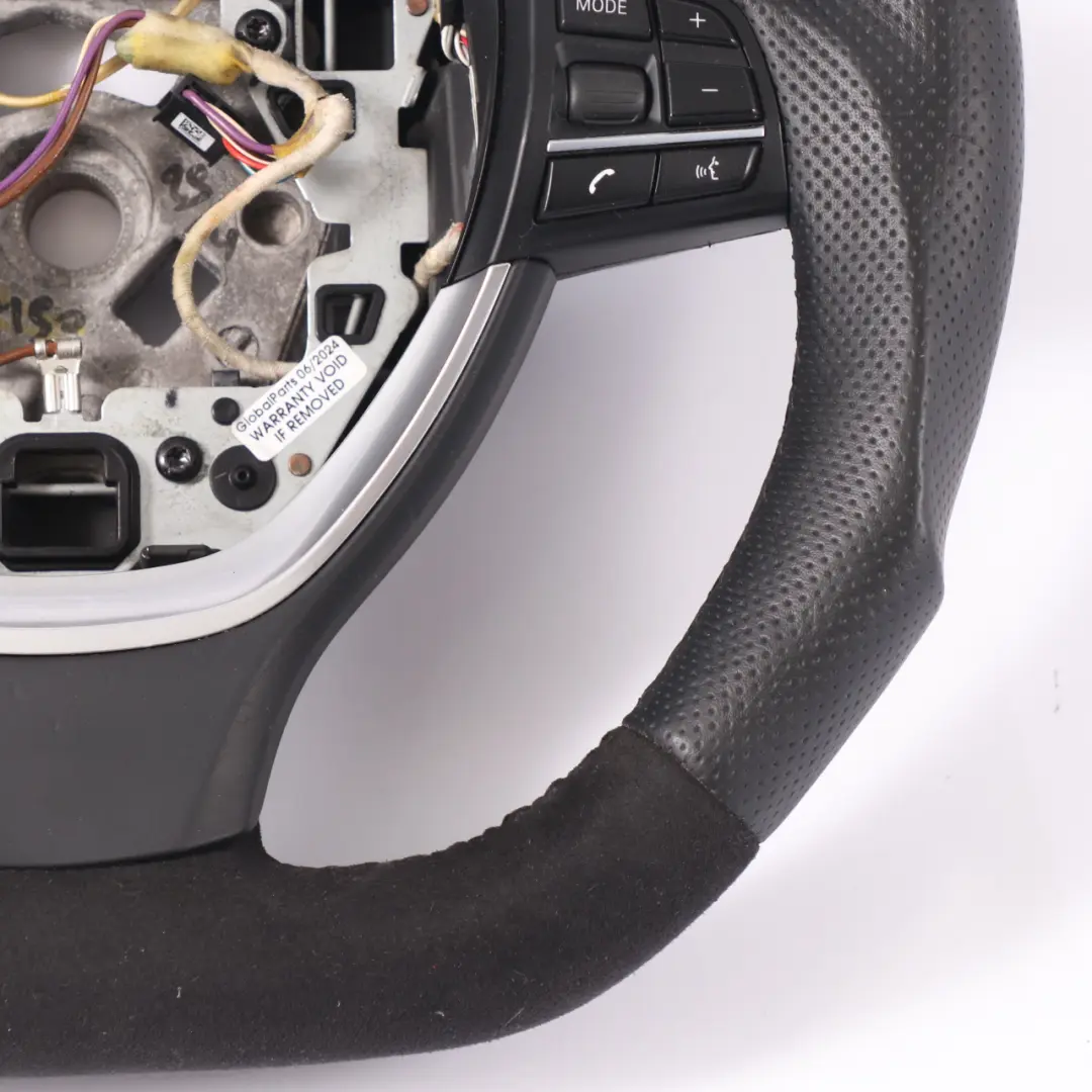 Steering Wheel BMW F10 F11 F12 NEW Black Leather Alcantara Paddle Shift to Sport with Part number 6867280 Sport Steering Wheel BMW F10 F11 F12 NEW Black Leather Alcantara Paddle Shift - SKU 6867280-3 - Part number 6867280