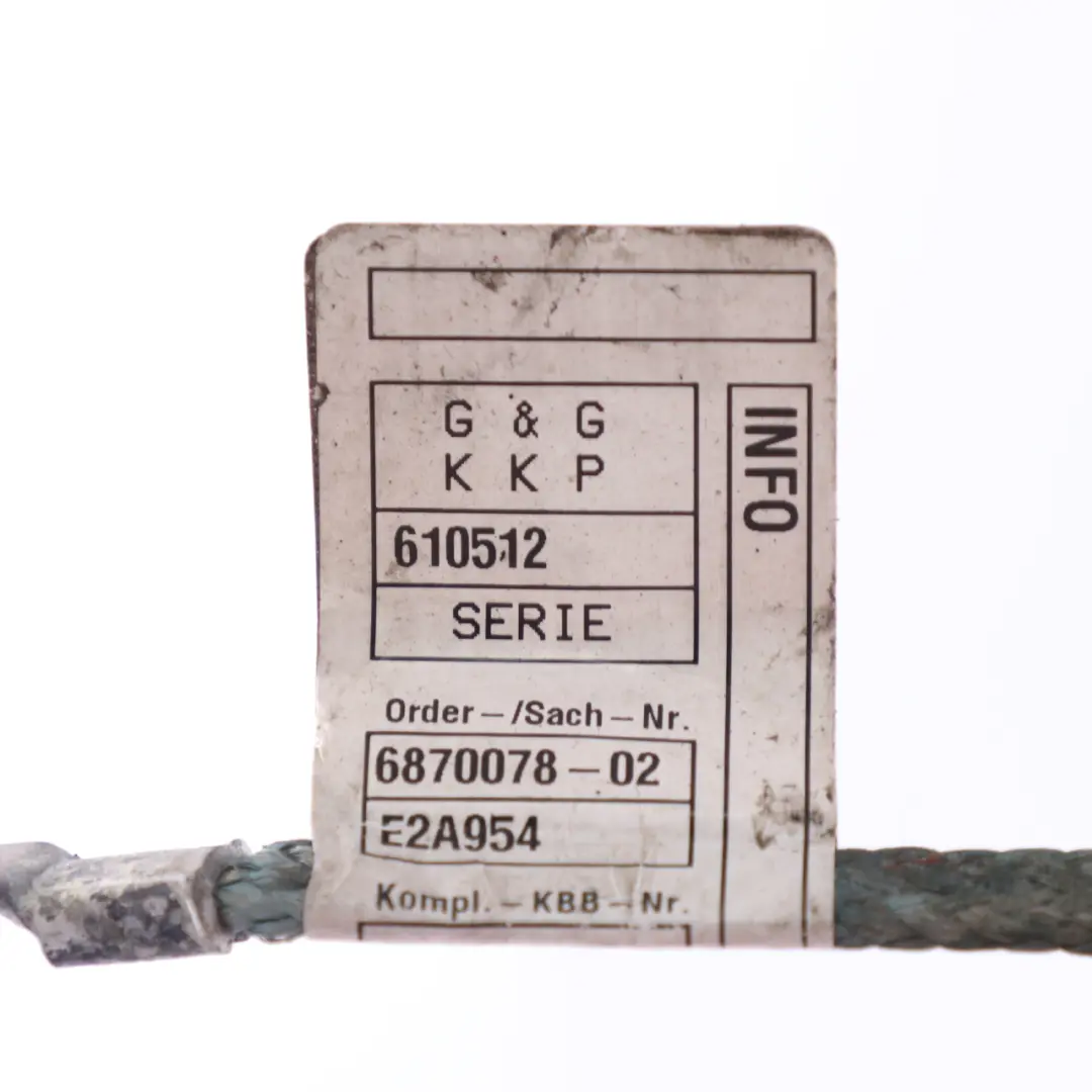  Cable de tierra BMW G20 G21 G30 G31 G11 Correa de la línea Cable - SKU 6870078 - Número de pieza 6870078