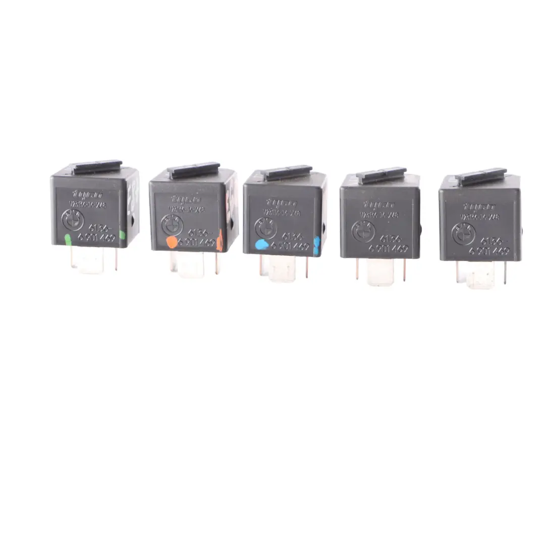 BMW E60 E87 E90 F10 F30 Zestaw 5 Przekaźników 4 Pin Tyco Set Black - SKU 6901469-4 - Numer Części 6901469