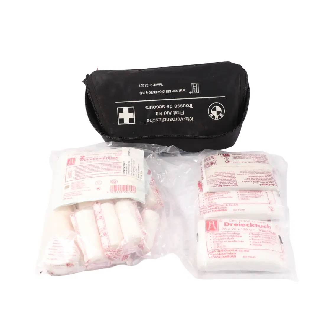 Universal First Aid Emergency Medical Kit Pouch Black to BMW with Part number 6949966 BMW Universal First Aid Emergency Medical Kit Pouch Black - SKU 6949966-4 - Part number 6949966