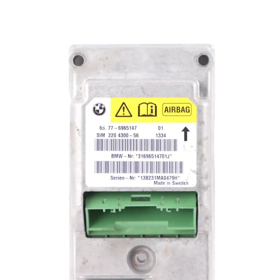Module BMW Z4 E85 Control Unit ECU SRS to Air with Part number 6965147 Air Module BMW Z4 E85 Control Unit ECU SRS - SKU 6965147 - Part number 6965147