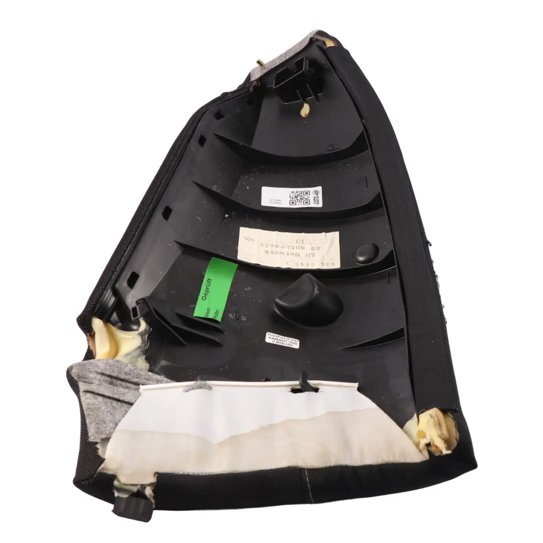 Tela Panel Lateral Asiento Trasero Lado Derecho Antracita para BMW E87 con número de pieza 6968812 BMW E87 Tela Panel Lateral Asiento Trasero Lado Derecho Antracita - SKU 6968812 - Número de pieza 6968812