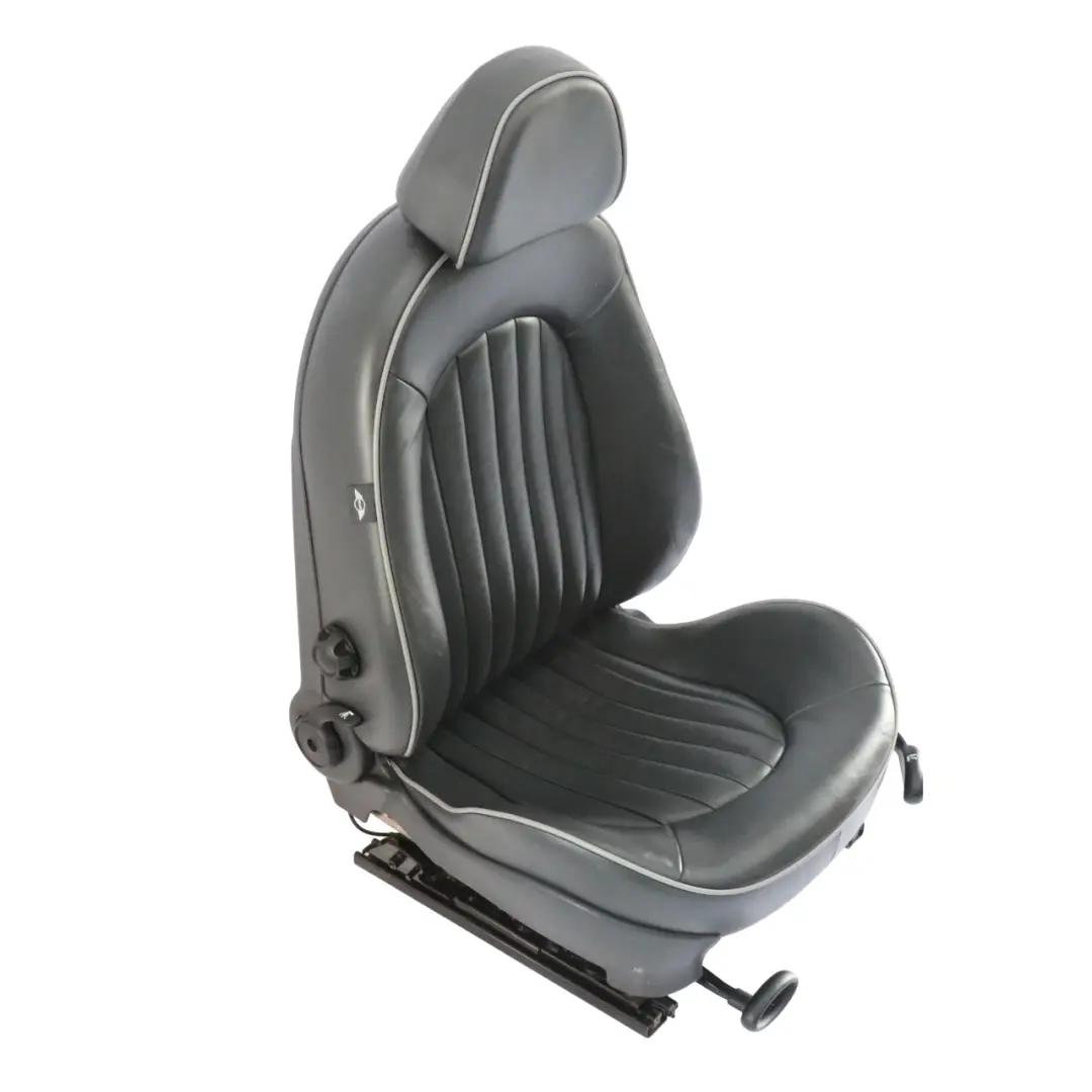 Sedile anteriore Mini R50 Sinistro Pelle Sport English Panther Nero Park Lane per con numero di parte 6971121 Sedile anteriore Mini R50 Sinistro Pelle Sport English Panther Nero Park Lane - SKU 6971121-1 - Numero di parte 6971121