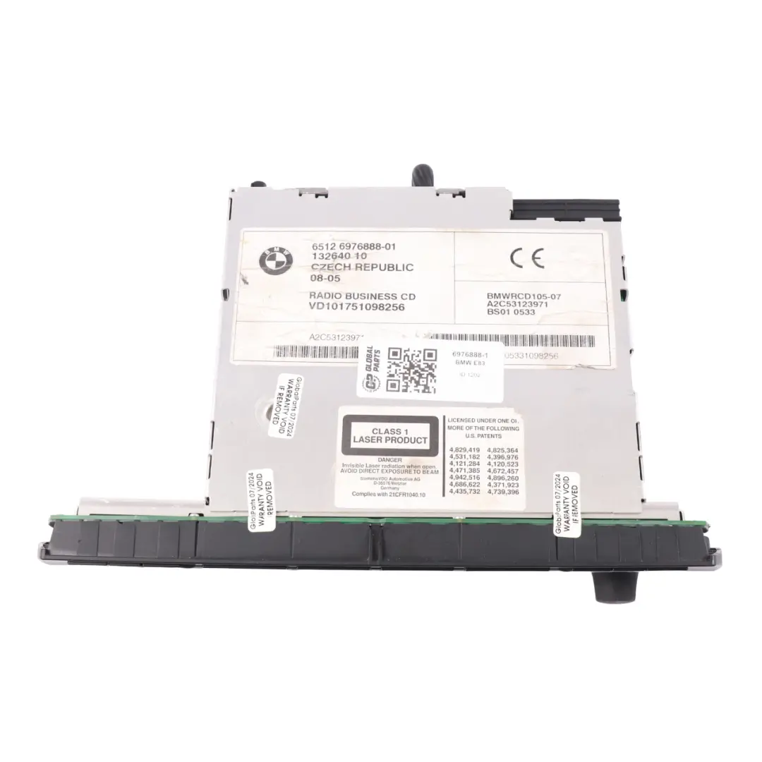 Head Unit BMW X3 E83 Z4 E85 E86 Radio Business CD Player to with Part number 6976888 Head Unit BMW X3 E83 Z4 E85 E86 Radio Business CD Player - SKU 6976888-1 - Part number 6976888