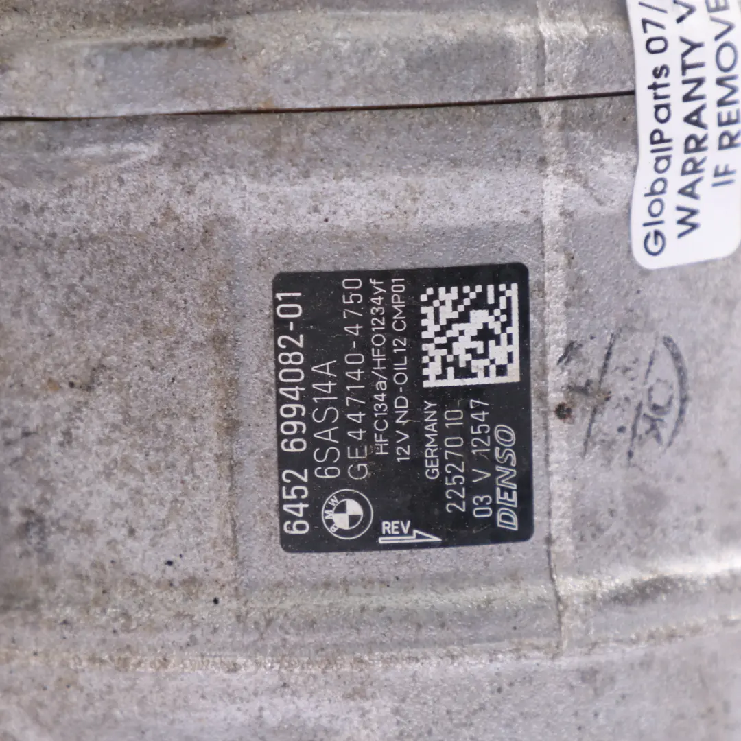 Compresor BMW X3 G01 G20 G21 Unidad Compresor Aire Acondicionado A/C para con número de pieza 6994082 Compresor BMW X3 G01 G20 G21 Unidad Compresor Aire Acondicionado A/C - SKU 6994082-2 - Número de pieza 6994082