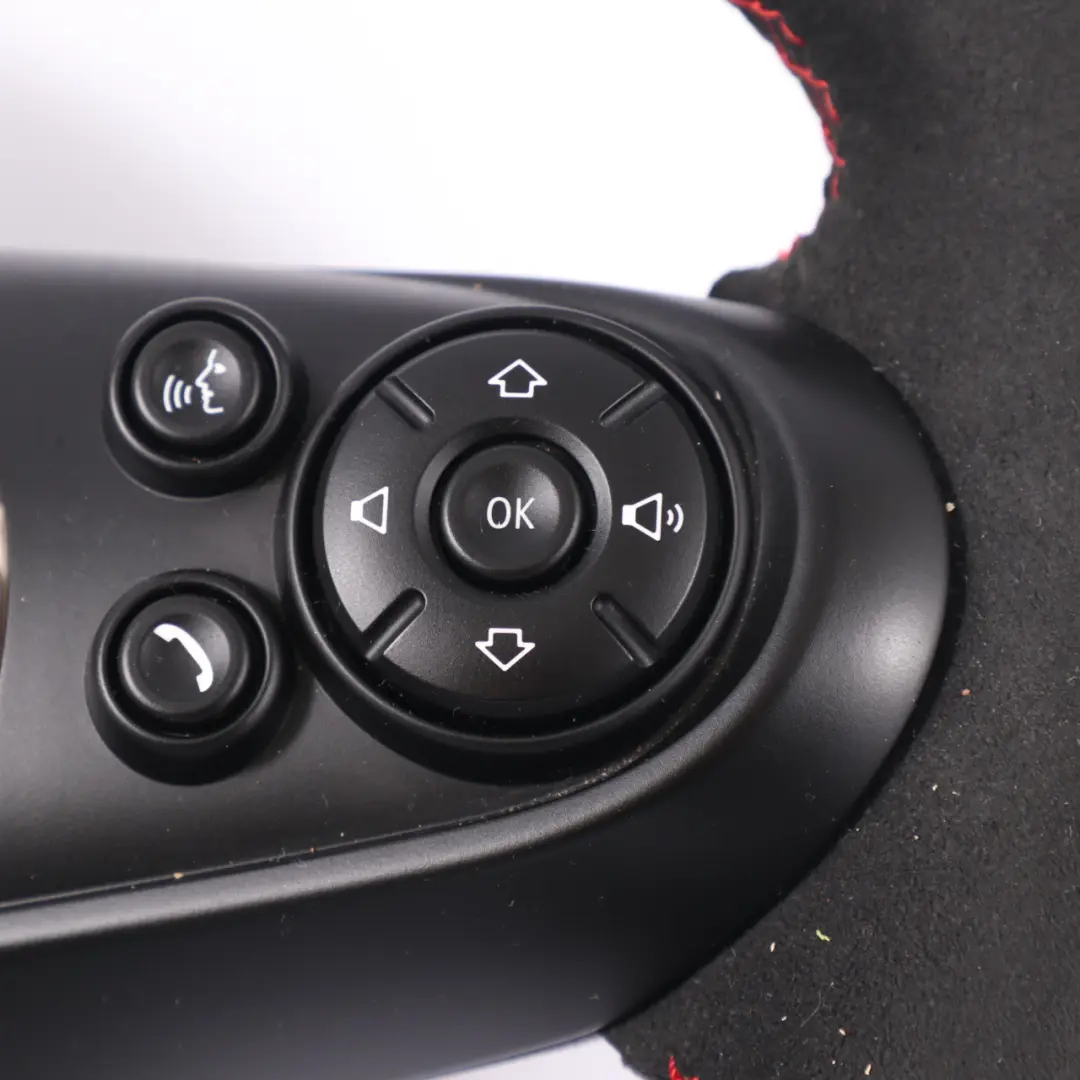 Leather Alcantara Sport Steering Wheel to Mini Cooper S JCW F55 F56 F60 NEW Black with Part number 6996048 Mini Cooper S JCW F55 F56 F60 NEW Black Leather Alcantara Sport Steering Wheel - SKU 6996048-2 - Part number 6996048