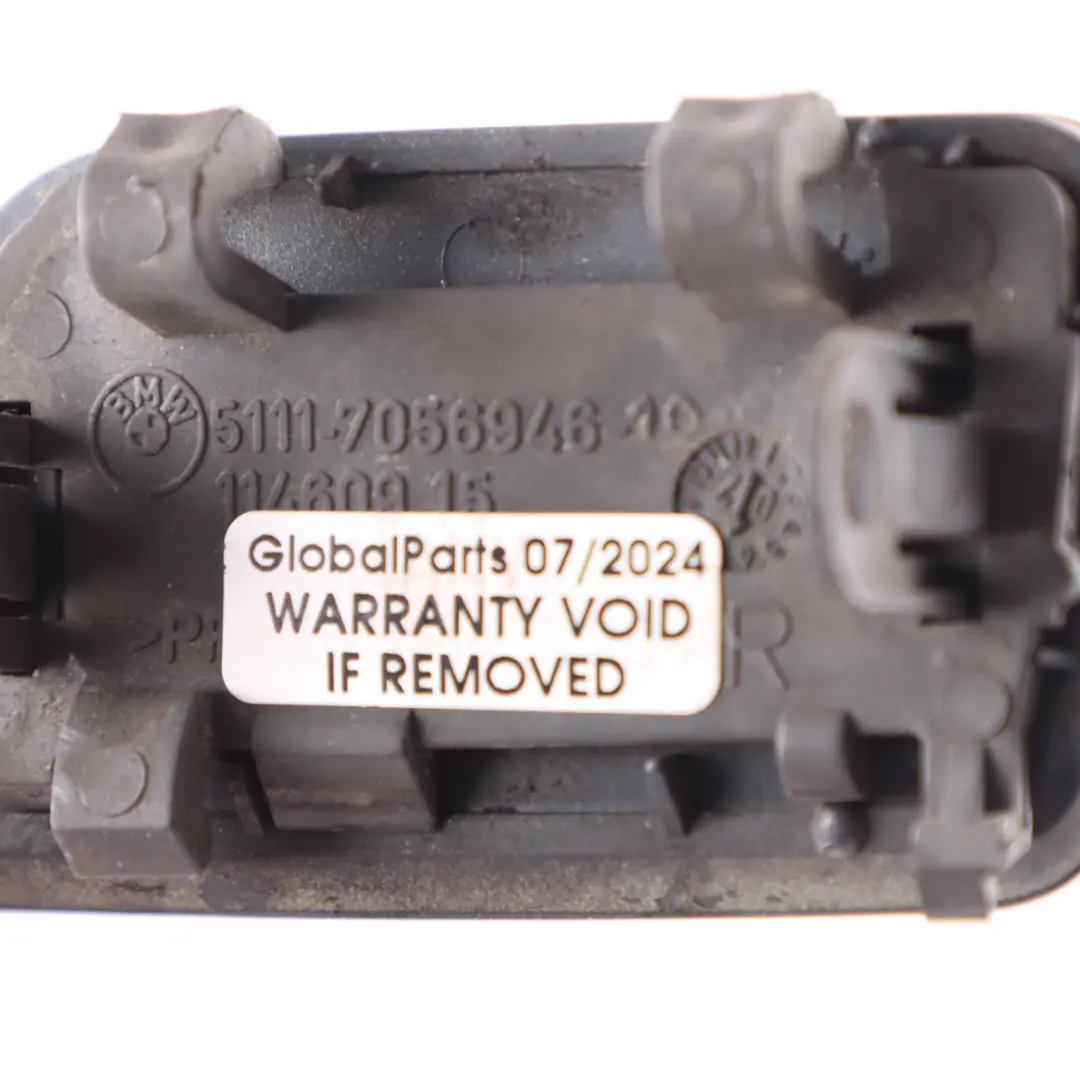 BMW E60 Front Bumper Washer Flap Cover Right O/S Platinum Gray Metallic - A68 - SKU 7056946-PG - Part number 7056946