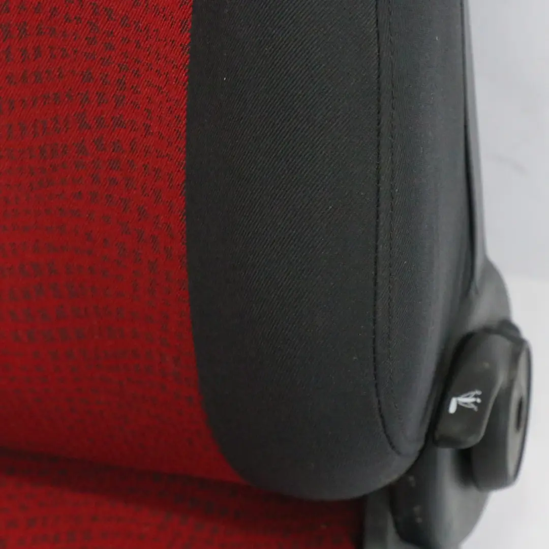 Siège avant droit en tissu / tissu tissu intérieur rouge Kaleido pour Mini R50 à propos du numéro de pièce 7073072 Mini R50 Siège avant droit en tissu / tissu tissu intérieur rouge Kaleido - SKU 7073072-1 - Numéro de pièce 7073072