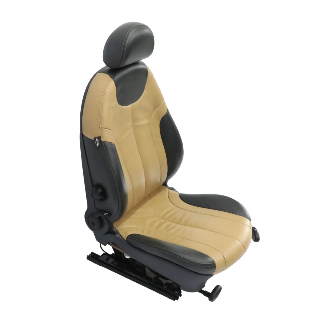 Siège avant gauche Cuir Soft Interior Cordoba Beige pour Mini Cooper One R50 à propos du numéro de pièce 7073087 Mini Cooper One R50 Siège avant gauche Cuir Soft Interior Cordoba Beige - SKU 7073087-1 - Numéro de pièce 7073087