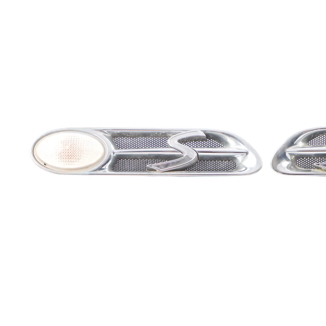 Finisher Indicator Panel Trim Front Left Right Chrome Set to Mini S R52 R53 1 with Part number 7114733 Mini S R52 R53 1 Finisher Indicator Panel Trim Front Left Right Chrome Set - SKU 7114733 / 7114734-1 - Part number 7114733