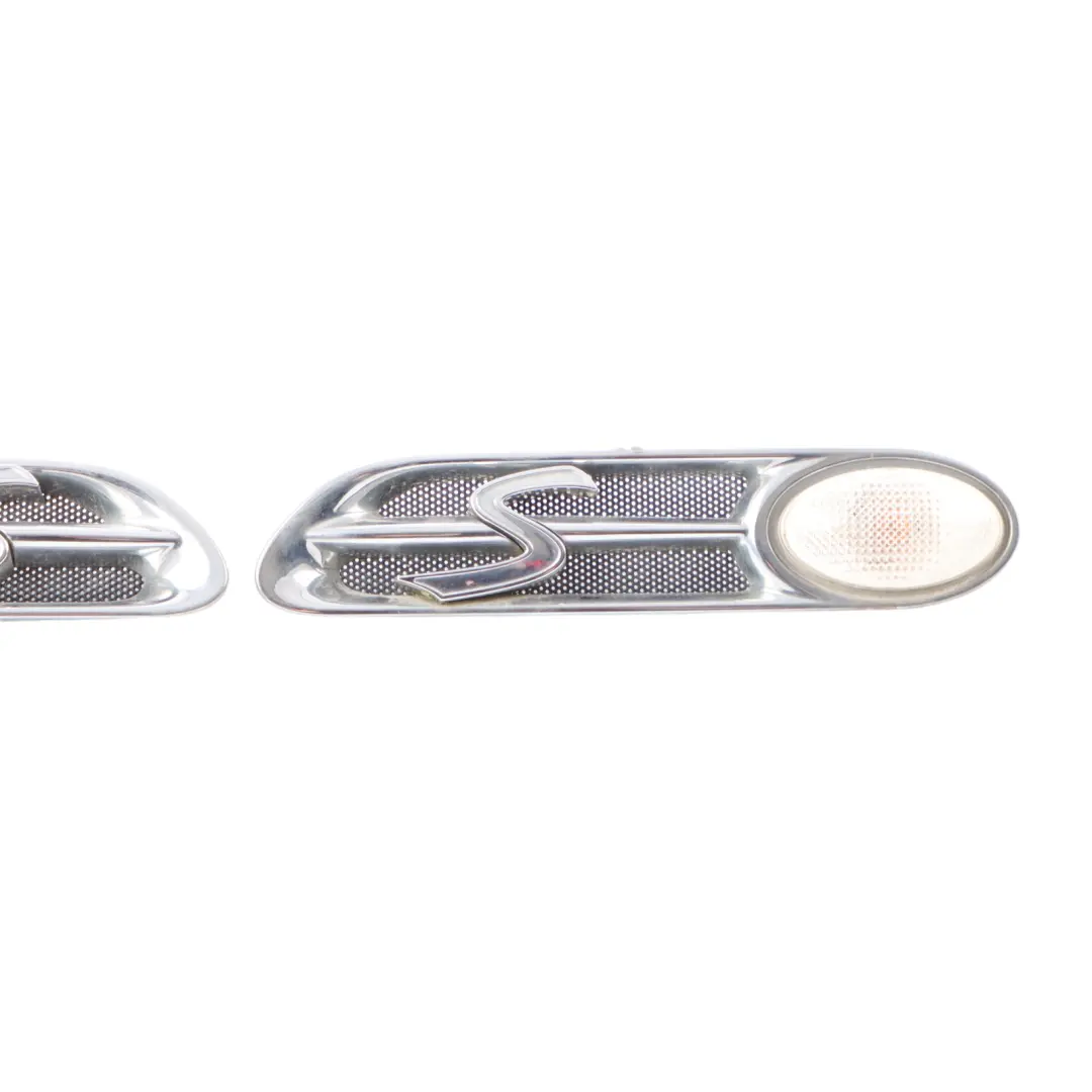 Mini Cooper S R52 R53 Zierleiste Blende Kotflügel Vorne Links Chrom Set - SKU 7114733 / 7114734-1 - Teilenummer 7114733