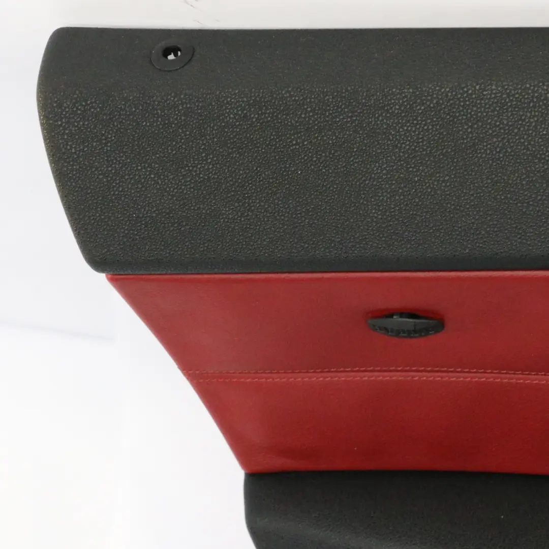 BMW Z4 E85 E86 Anteriore Sinistra Pannello Porta Trim Pelle Nero Rosso - SKU 7145671-1 - Numero di parte 7145671