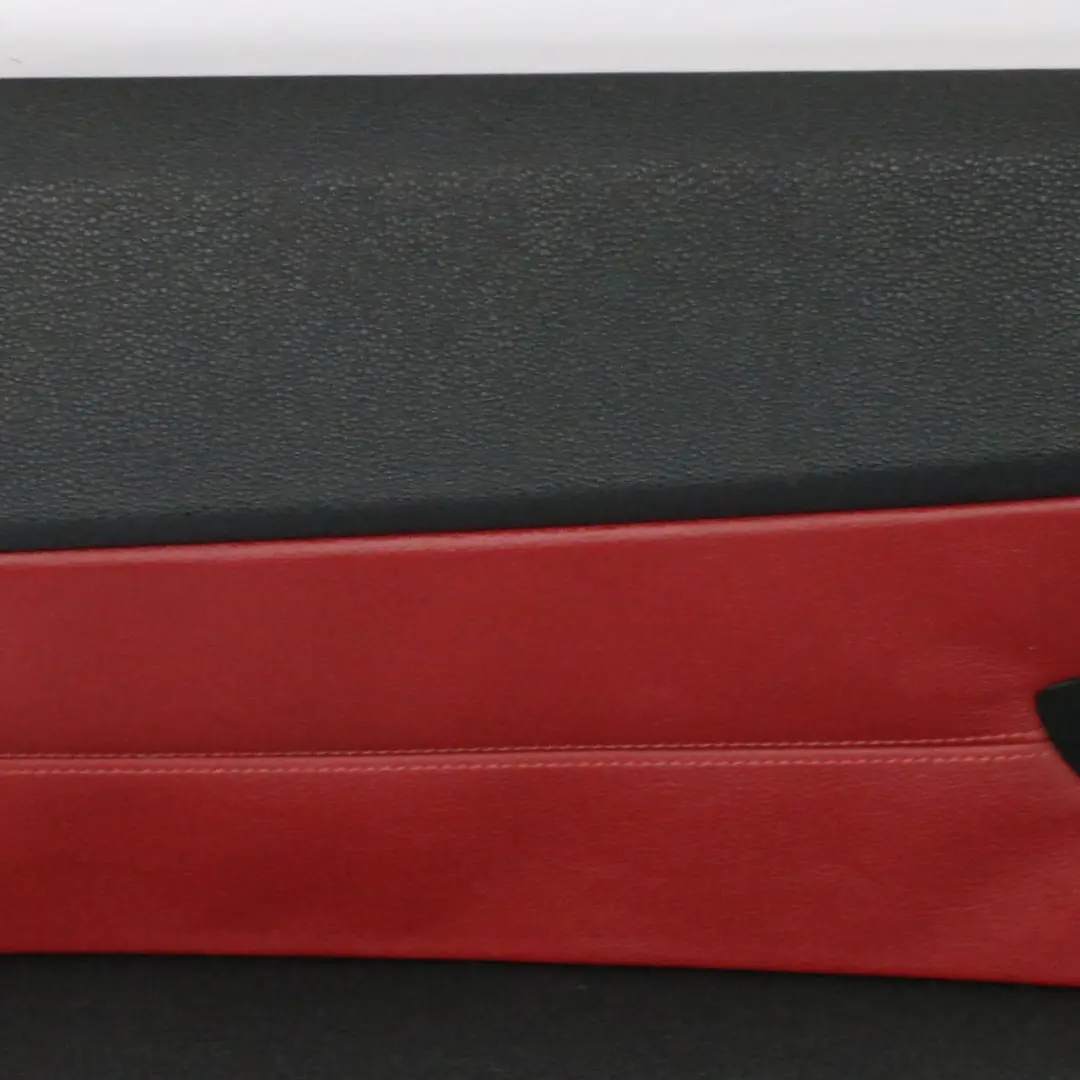 BMW Z4 E85 E86 Anteriore Sinistra Pannello Porta Trim Pelle Nero Rosso - SKU 7145671-1 - Numero di parte 7145671