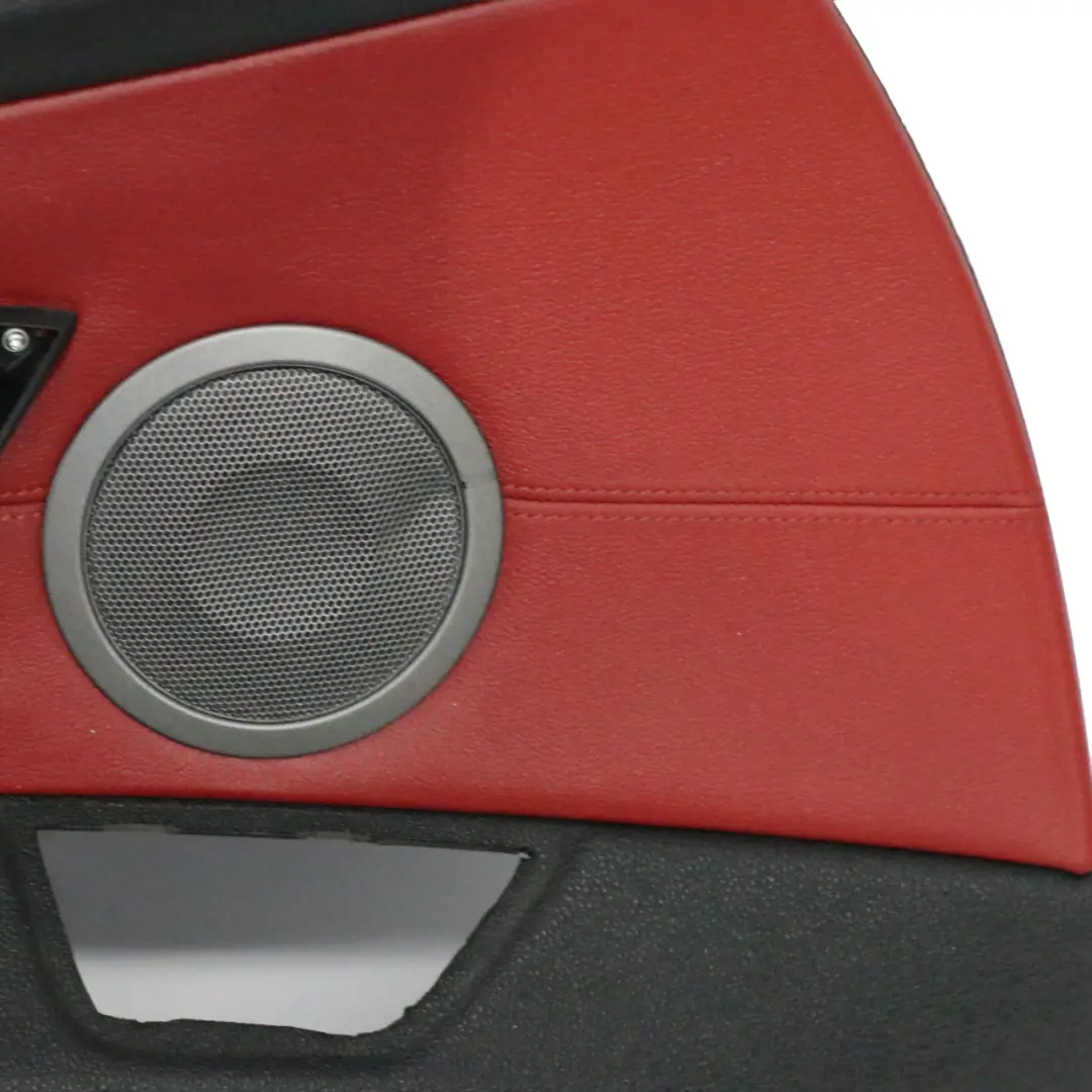 BMW Z4 E85 E86 Anteriore Sinistra Pannello Porta Trim Pelle Nero Rosso - SKU 7145671-1 - Numero di parte 7145671