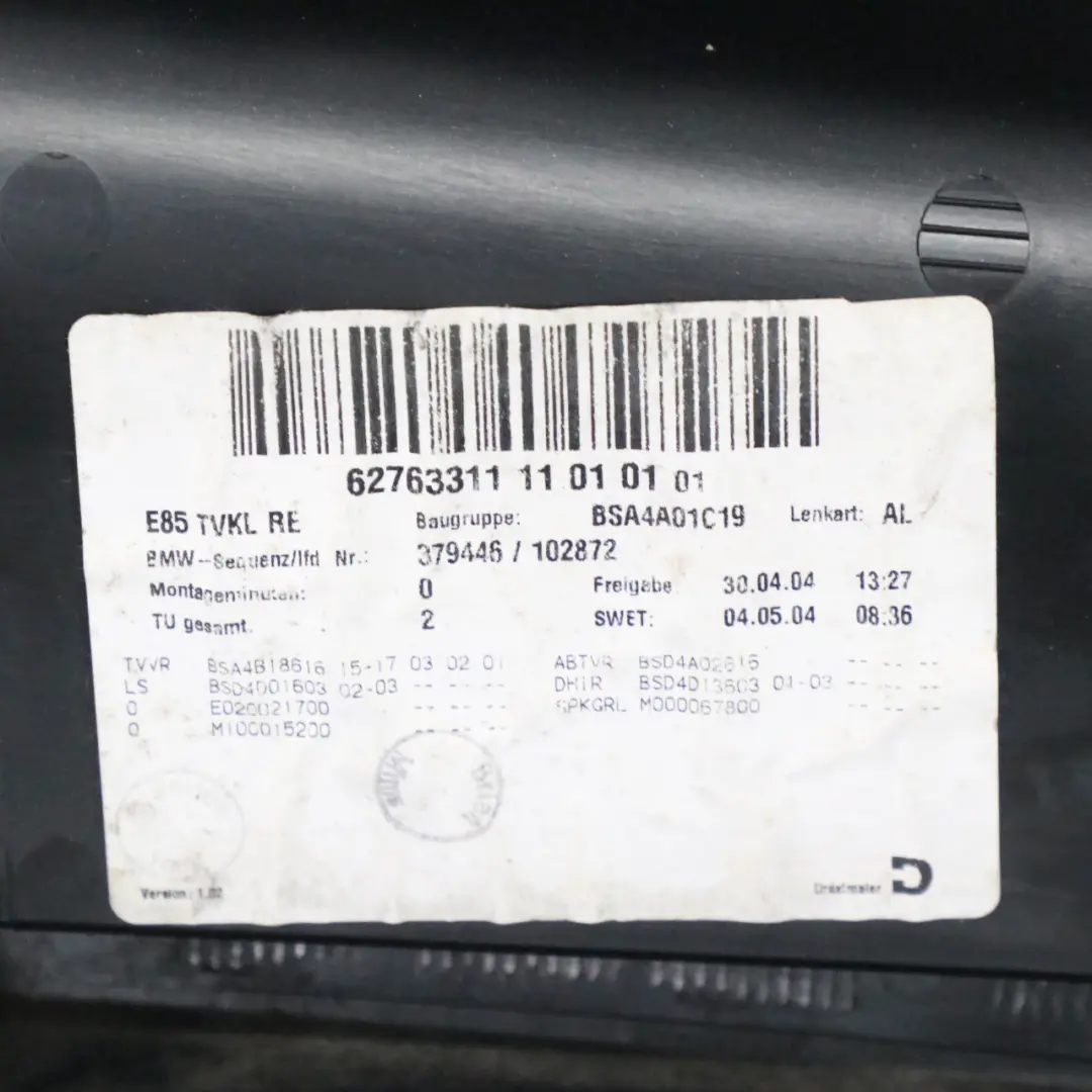 BMW Z4 E85 Türkarte vorne rechts O/S Trim Panel Abdeckung Leder Schwarz Rot - SKU 7145672-1 - Teilenummer 7145672