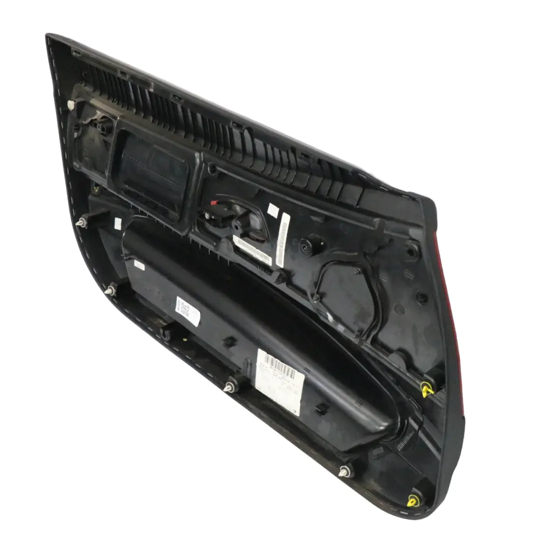 Scheda Porta Anteriore Destra Rivestimento Pannello Pelle Nero Rosso per BMW Z4 E85 con numero di parte 7145672 BMW Z4 E85 Scheda Porta Anteriore Destra Rivestimento Pannello Pelle Nero Rosso - SKU 7145672-1 - Numero di parte 7145672