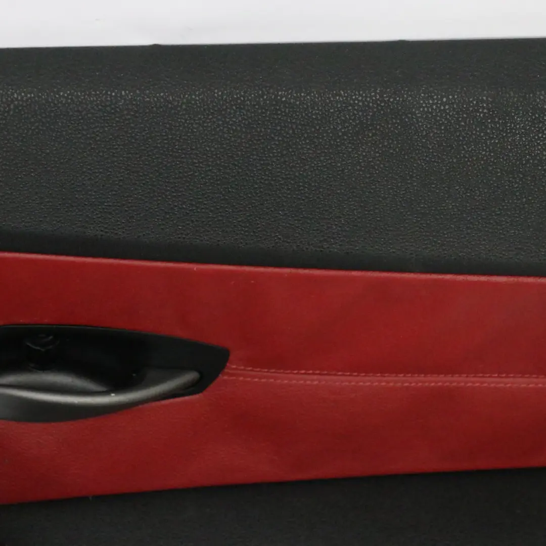 BMW Z4 E85 Scheda Porta Anteriore Destra Rivestimento Pannello Pelle Nero Rosso - SKU 7145672-1 - Numero di parte 7145672