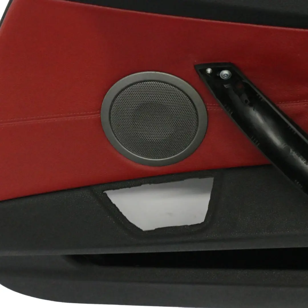 BMW Z4 E85 Scheda Porta Anteriore Destra Rivestimento Pannello Pelle Nero Rosso - SKU 7145672-1 - Numero di parte 7145672