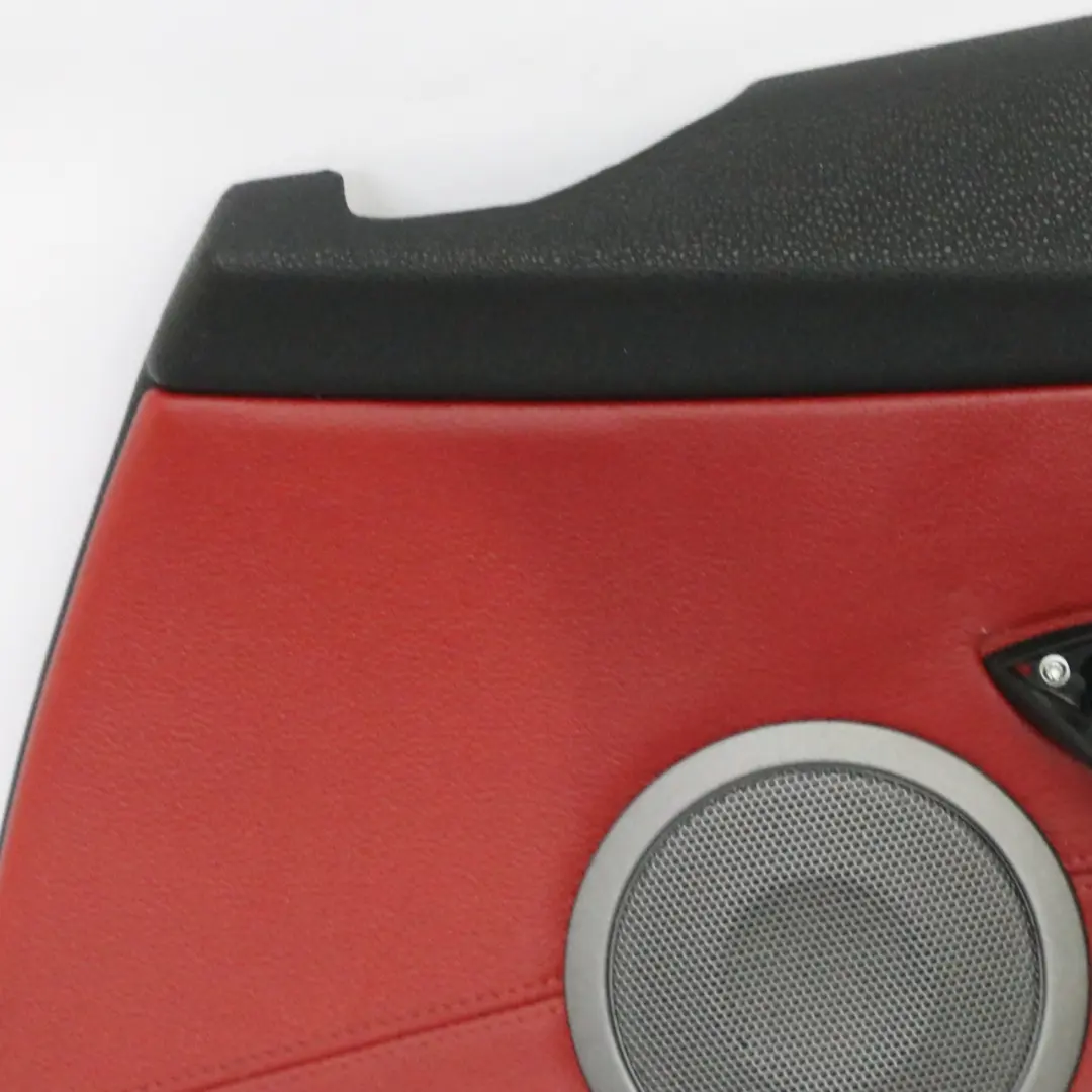 BMW Z4 E85 Scheda Porta Anteriore Destra Rivestimento Pannello Pelle Nero Rosso - SKU 7145672-1 - Numero di parte 7145672