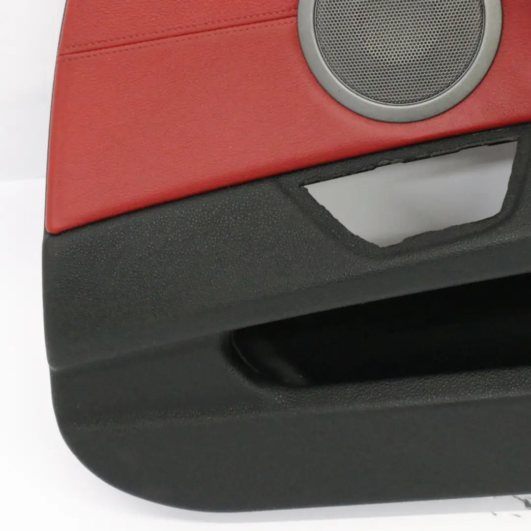 BMW Z4 E85 Scheda Porta Anteriore Destra Rivestimento Pannello Pelle Nero Rosso - SKU 7145672-1 - Numero di parte 7145672