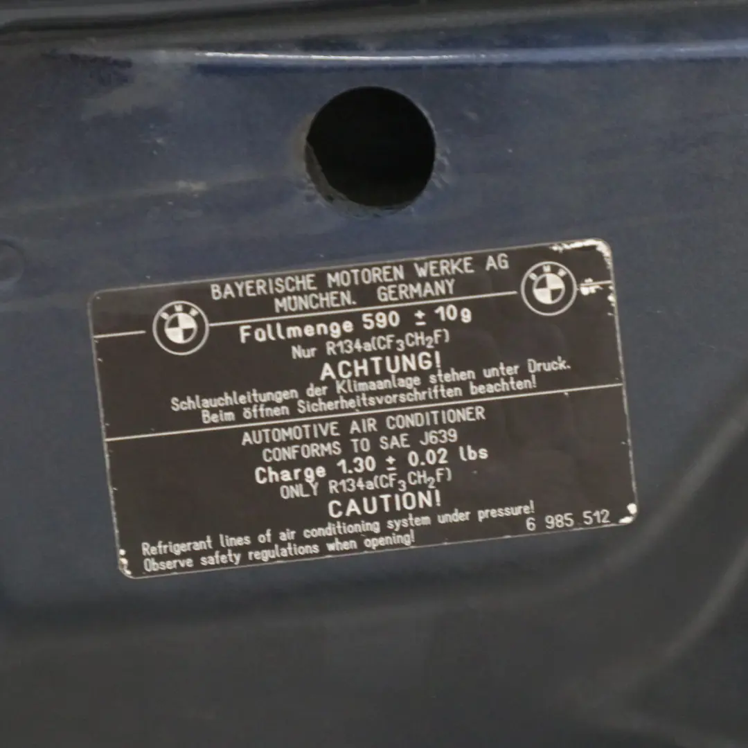 BMW E81 E87 Maska Pokrywa Silnika Le Mans Blau Niebieski Metalik - 381 - SKU 7162102-LMB1 - Numer Części 7162102