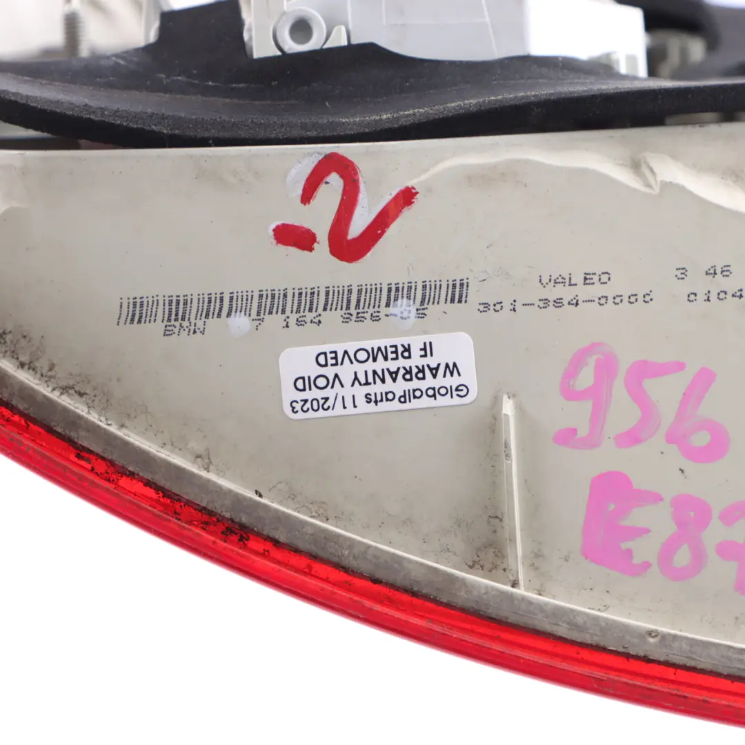 Lamp BMW E81 E87 LCI Tail Light Right O/S to Rear with Part number 7164956 Rear Lamp BMW E81 E87 LCI Tail Light Right O/S - SKU 7164956-2 - Part number 7164956