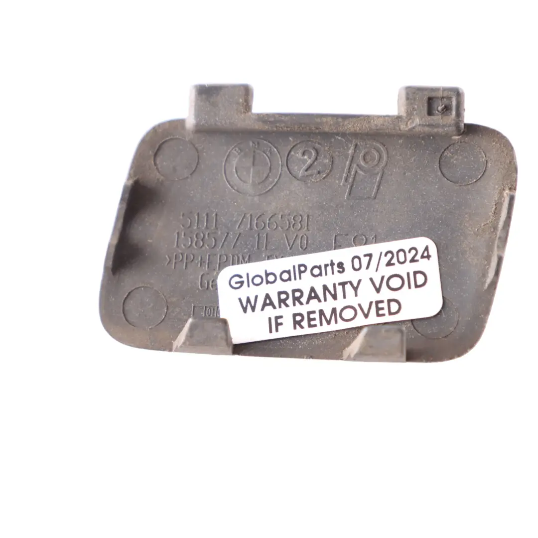 Bumper Flap Towing Eye BMW E81 E87 LCI Front Bluewater Metallic 896 to with Part number 7166581 Bumper Flap Towing Eye BMW E81 E87 LCI Front Bluewater Metallic 896 - SKU 7166581-WB - Part number 7166581