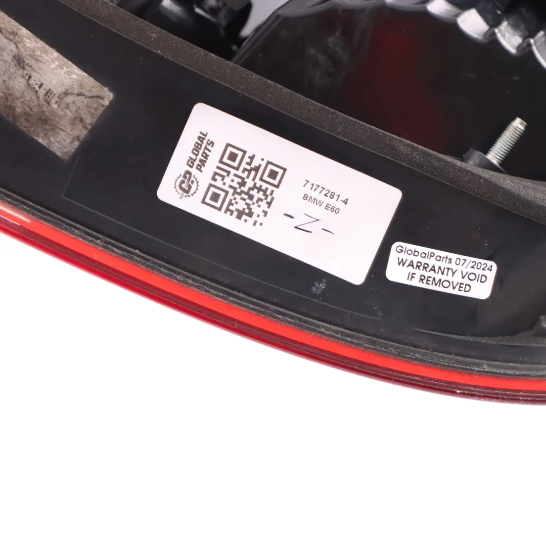 Left N/S Tinted Tail Light Lamp White Turn Indicator to BMW E60 LCI Rear with Part number 7177281 BMW E60 LCI Rear Left N/S Tinted Tail Light Lamp White Turn Indicator - SKU 7177281-4 - Part number 7177281