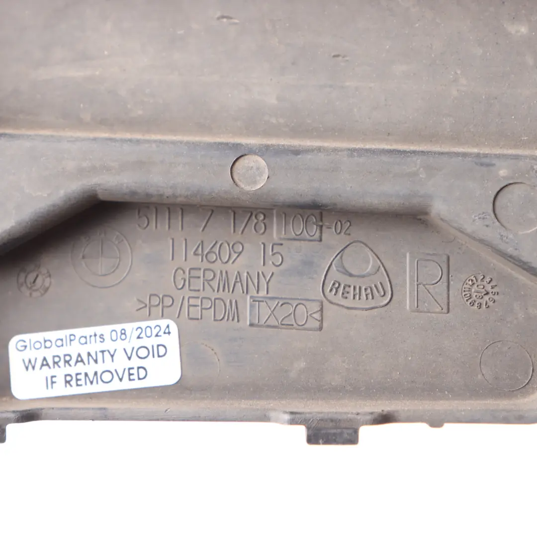BMW E60 E61 LCI Front Bumper Brake Air Duct Covering Right O/S - SKU 7178100 - Part number 7178100