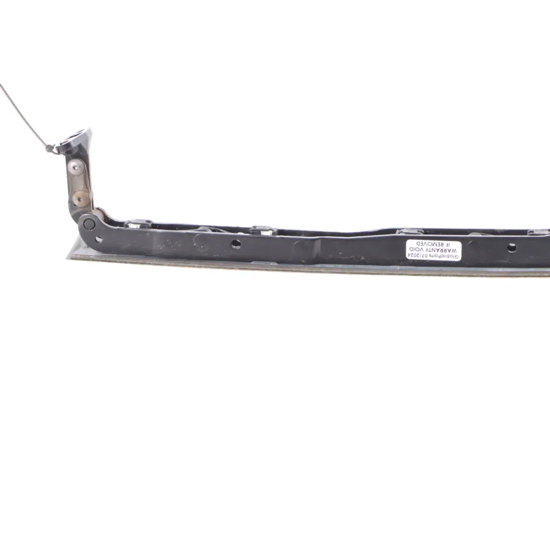 Roof Hinge Cover Left N/S Top Moulding Strip Mineral White Metallic A96 to BMW E93 with Part number 7184047 BMW E93 Roof Hinge Cover Left N/S Top Moulding Strip Mineral White Metallic A96 - SKU 7184047-MW - Part number 7184047