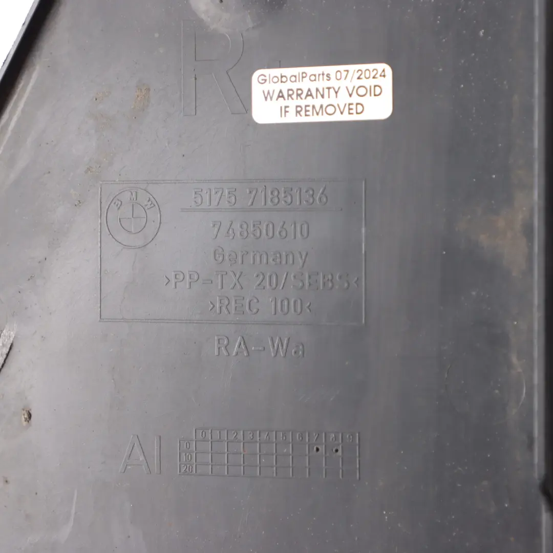 BMW F01 F02 F03 F04 Fuel Tank Cover Undertray Panel Guard Right O/S - SKU 7185136 - Part number 7185136