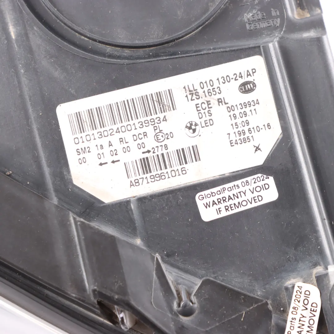 Bi-Xenon Headlight Headlamp Front Light Lamp Right O/S to BMW F07 GT with Part number 7199610 BMW F07 GT Bi-Xenon Headlight Headlamp Front Light Lamp Right O/S - SKU rhd-7262722 - Part number 7199610