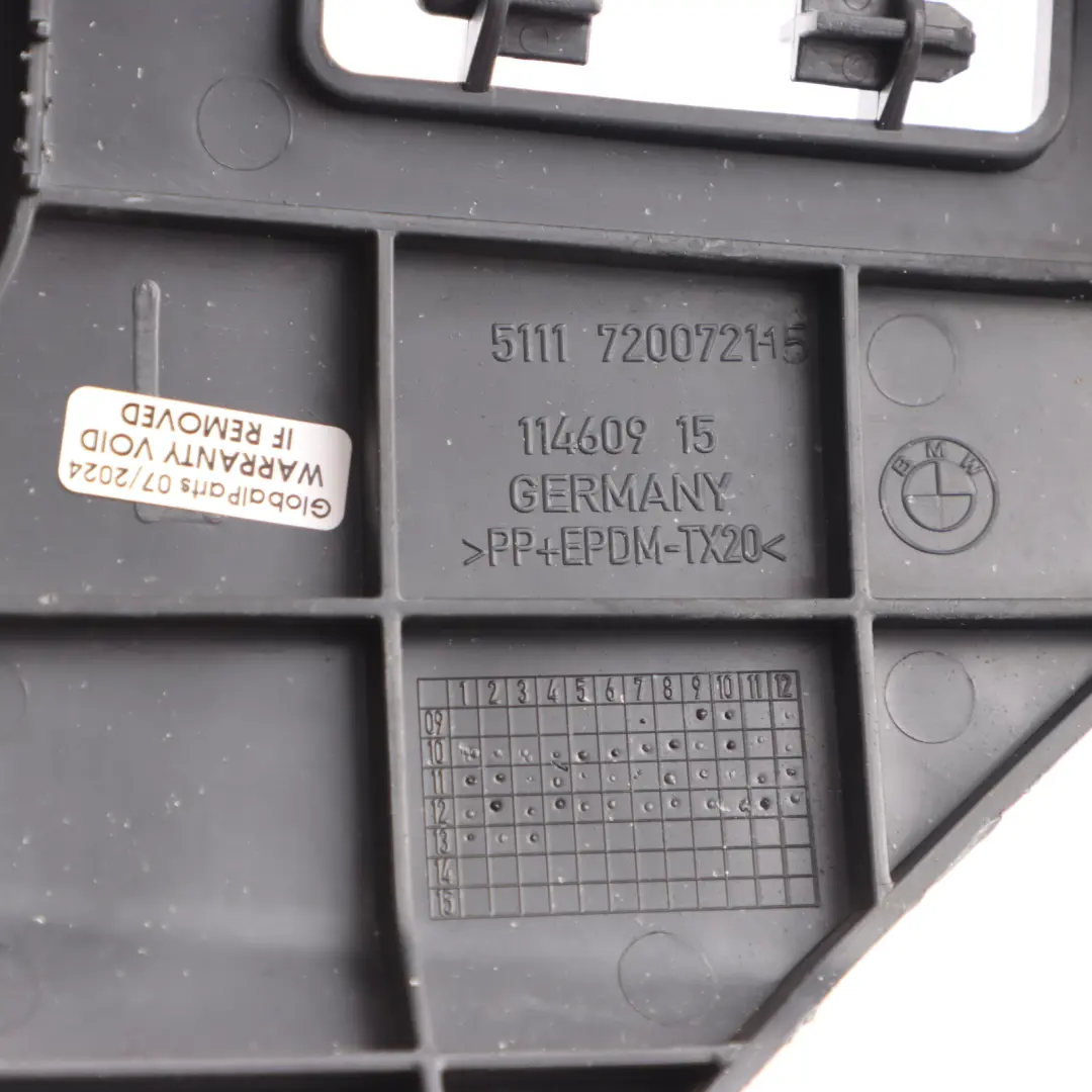 Front Bumper Bracket BMW F10 F11 Support Spacer Front Left N/S to with Part number 7200721 Front Bumper Bracket BMW F10 F11 Support Spacer Front Left N/S - SKU 7200721 - Part number 7200721