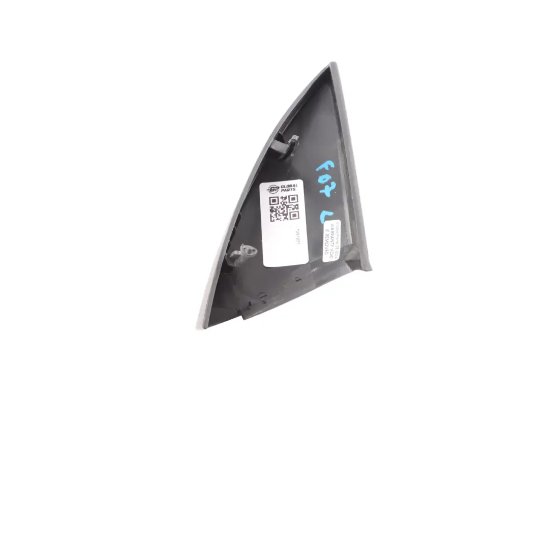 Triangle Cover Mirror Trim Front Left N/S Interior Black to BMW F07 GT with Part number 7201291 BMW F07 GT Triangle Cover Mirror Trim Front Left N/S Interior Black - SKU 7201291 - Part number 7201291