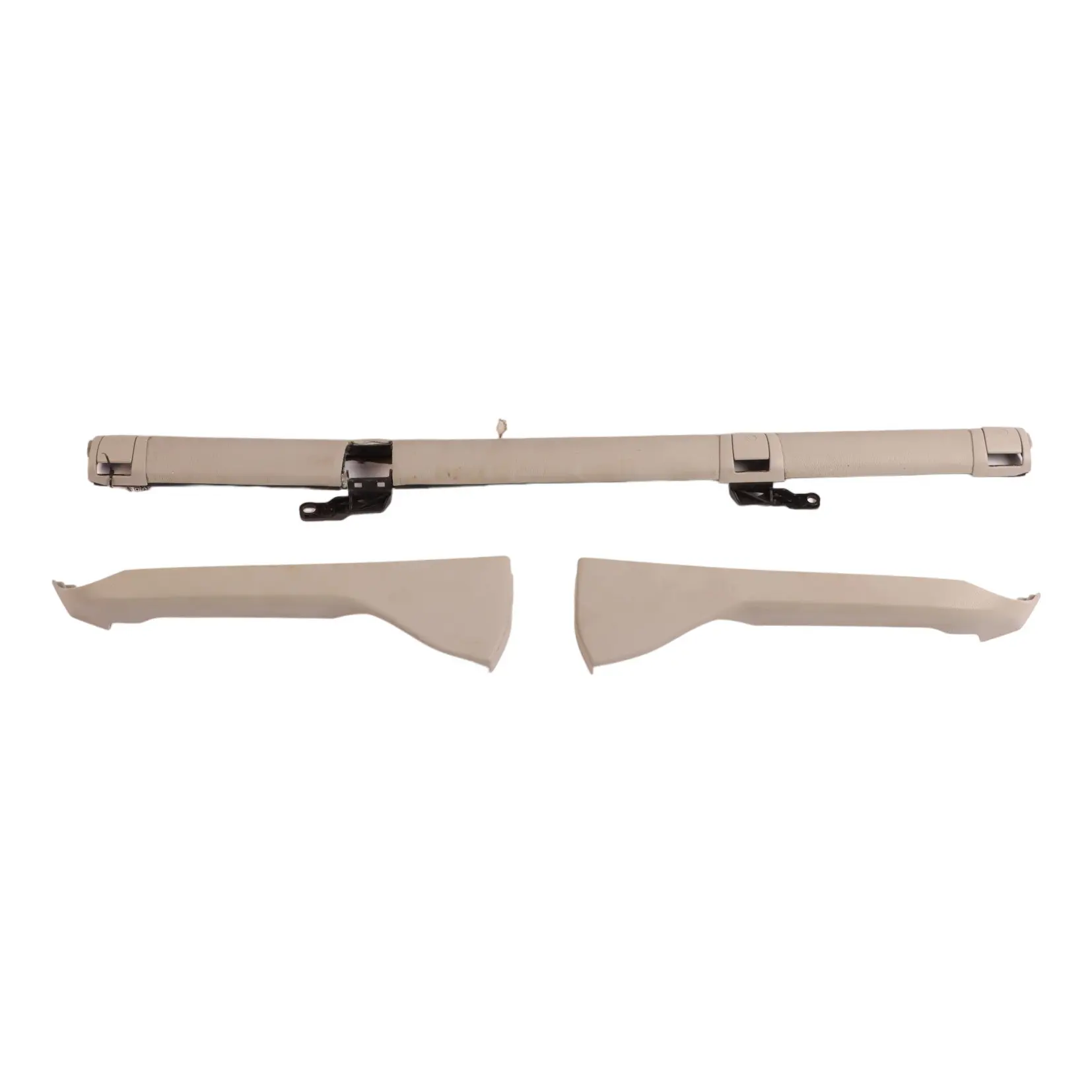 BMW F10 Rücksitzbank Isofix Abdeckung Leiste Set Leder Grau 7254165