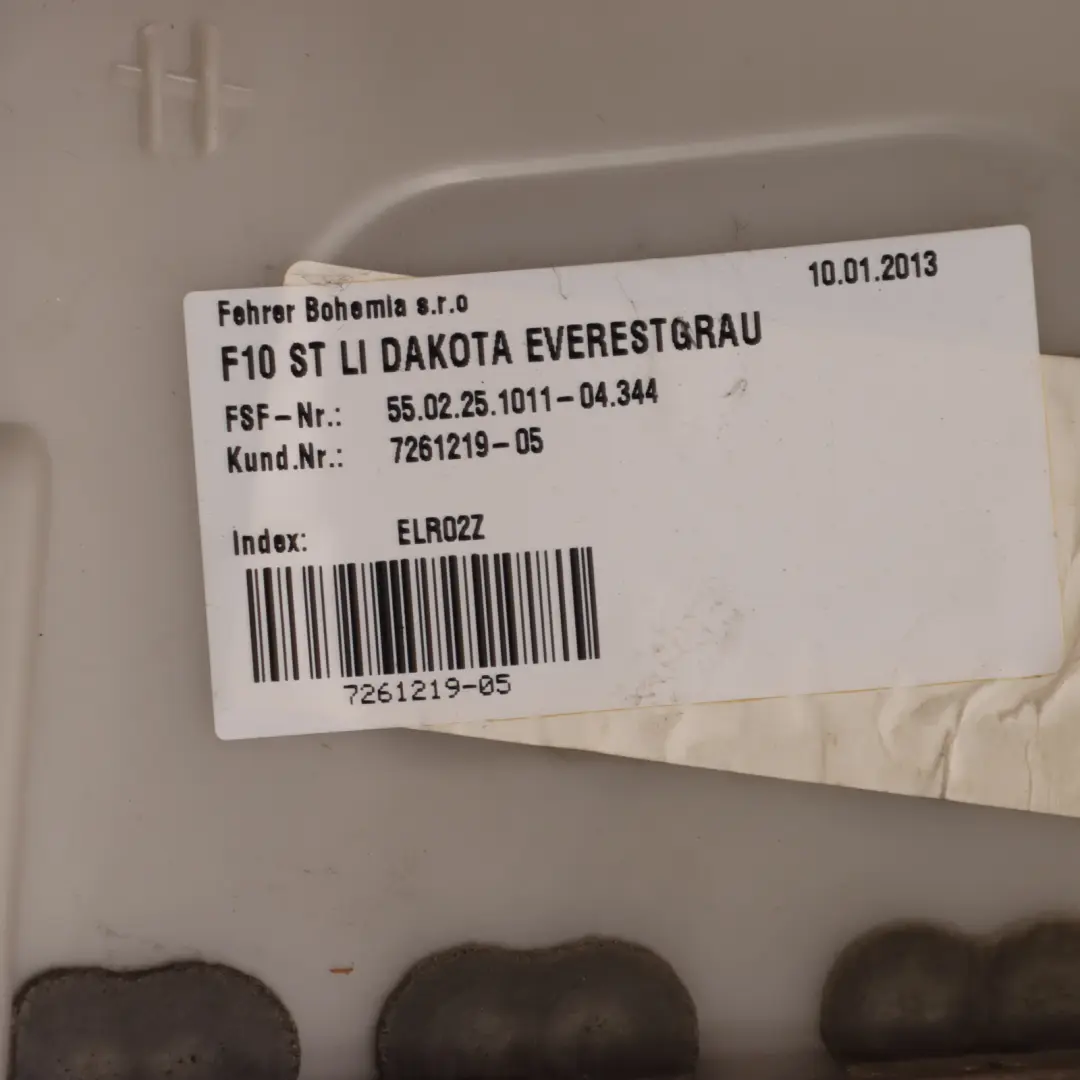 Side Finisher Bench Left N/S Leather Grey to BMW F10 Rear Seat Cover with Part number 7261219 BMW F10 Rear Seat Cover Side Finisher Bench Left N/S Leather Grey - SKU 7261219 - Part number 7261219