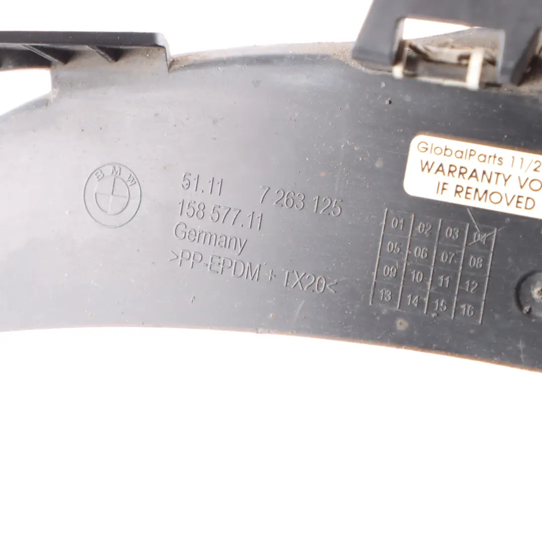 BMW E82 E87 Conducto De Aire Lateral Izquierdo Parachoques Delantero - SKU 7263125 - Número de pieza 7263125