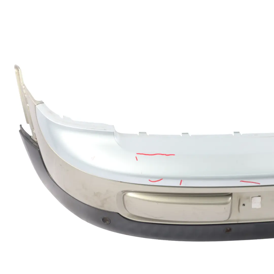 Complete Rear Bumper Trim Panel Sparkling Silver Metallic - A60 to Mini Clubman R55 with Part number 7264348 Mini Clubman R55 Complete Rear Bumper Trim Panel Sparkling Silver Metallic - A60 - SKU 7264348-SS - Part number 7264348