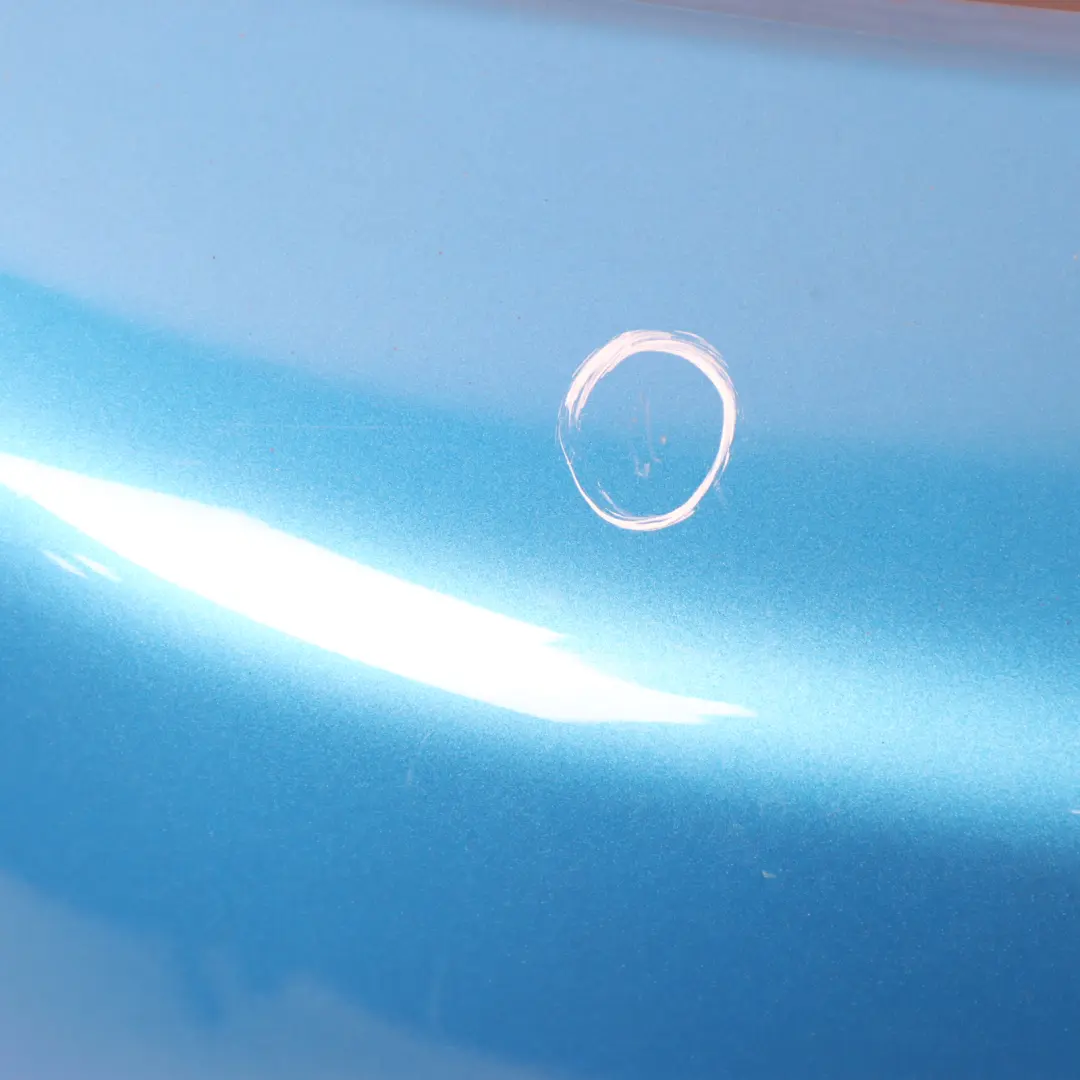 Bumper Trim Laser Blue Metallic - A59 to Mini Cooper S R56 R57 LCI Rear with Part number 7264358 Mini Cooper S R56 R57 LCI Rear Bumper Trim Laser Blue Metallic - A59 - SKU 7264358-LAB - Part number 7264358