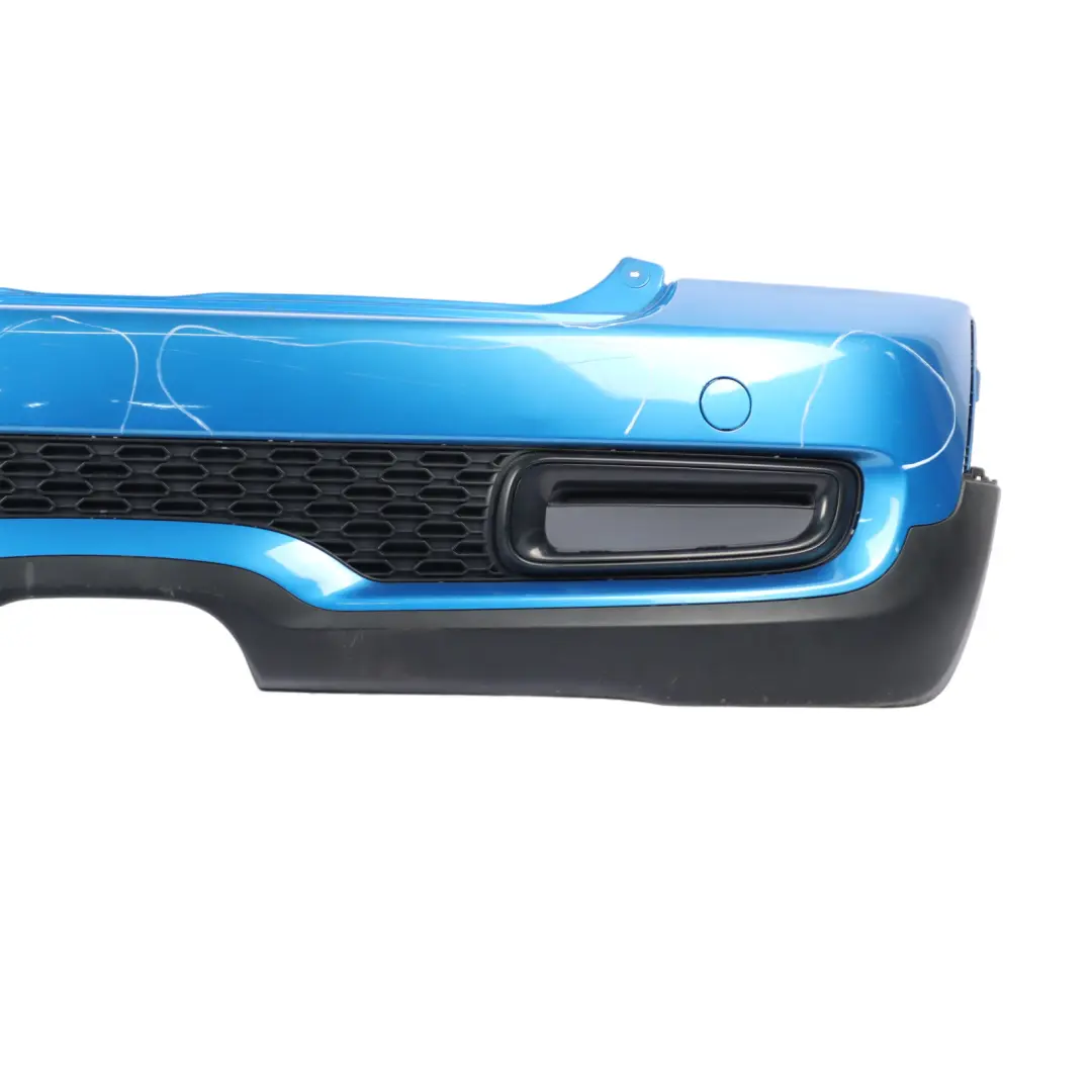 Bumper Trim Laser Blue Metallic - A59 to Mini Cooper S R56 R57 LCI Rear with Part number 7264358 Mini Cooper S R56 R57 LCI Rear Bumper Trim Laser Blue Metallic - A59 - SKU 7264358-LAB - Part number 7264358