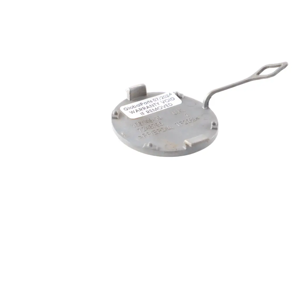 Front Bumper Flap Towing Eye Sparkling Silver - A60 to Mini R55 R56 R57 R58 with Part number 7268745 Mini R55 R56 R57 R58 Front Bumper Flap Towing Eye Sparkling Silver - A60 - SKU 7268745-SS - Part number 7268745