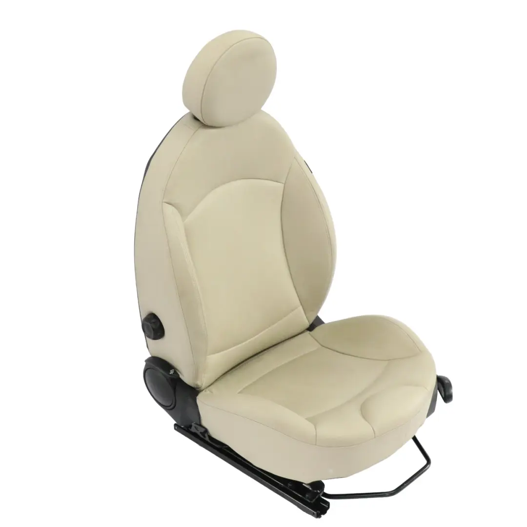 Sedile anteriore sinistro riscaldato Sport in pelle Polar Beige per Mini R55 R56 LCI con numero di parte 7270205 Mini R55 R56 LCI Sedile anteriore sinistro riscaldato Sport in pelle Polar Beige - SKU 7270205-1 - Numero di parte 7270205